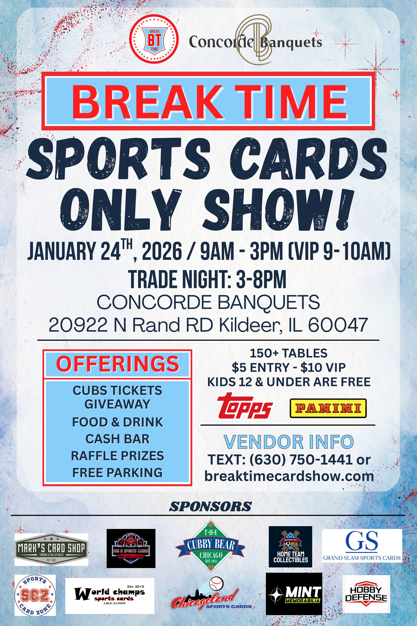 SPORTS CARDS ONLY Show Vendor 8FT Table 1/24