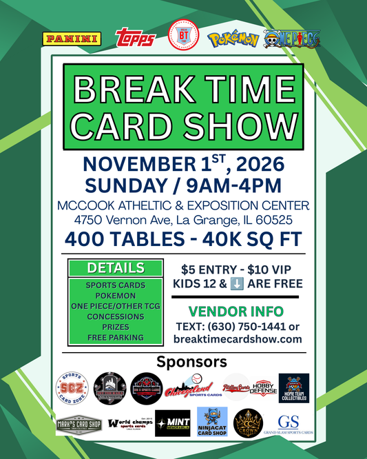 Sunday, November 1st - Max McCook Athletic Center Vendor 8FT Table - Details In Description