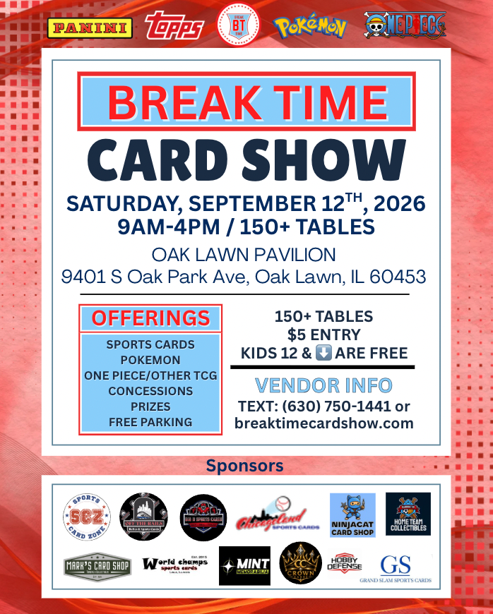 Saturday, September 12th - Oak Lawn Pavilion Vendor 8FT Table - Details In Description